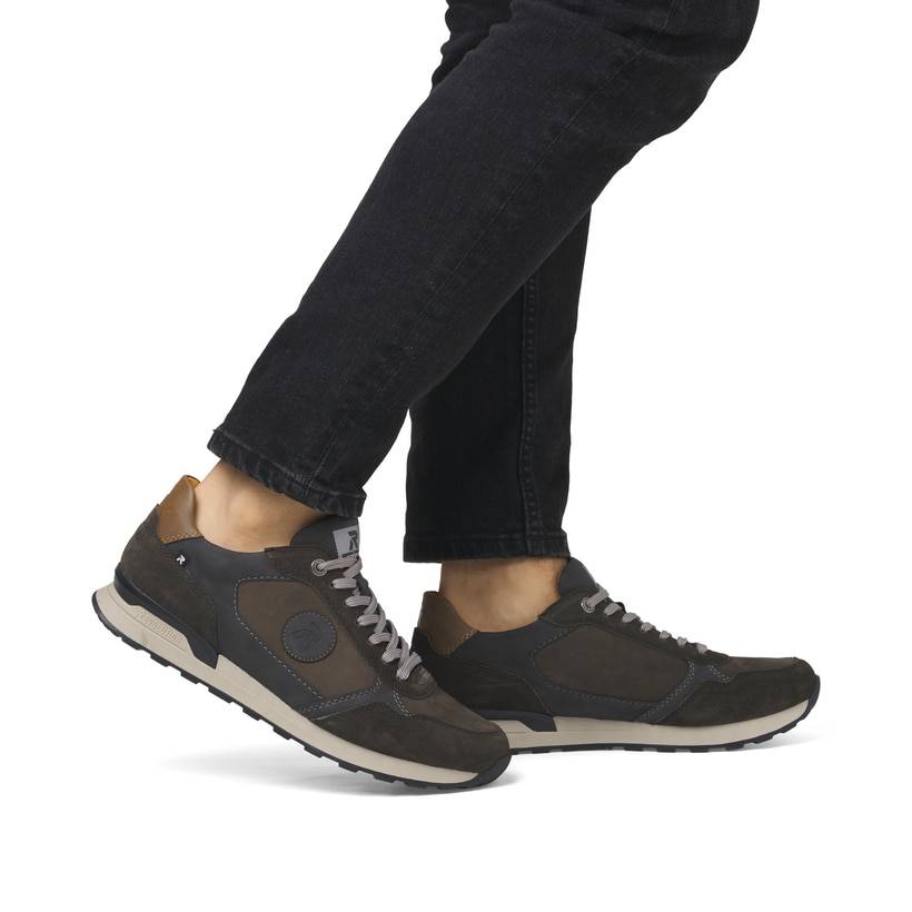 Rieker Artikelnummer U0305-45 Rieker Herren Sneaker Low Carbongrau-schwarz