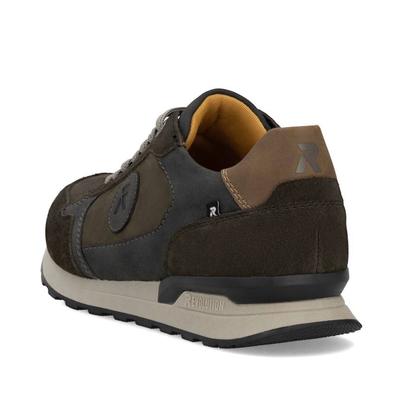 Rieker Artikelnummer U0305-45 Rieker Herren Sneaker Low Carbongrau-schwarz