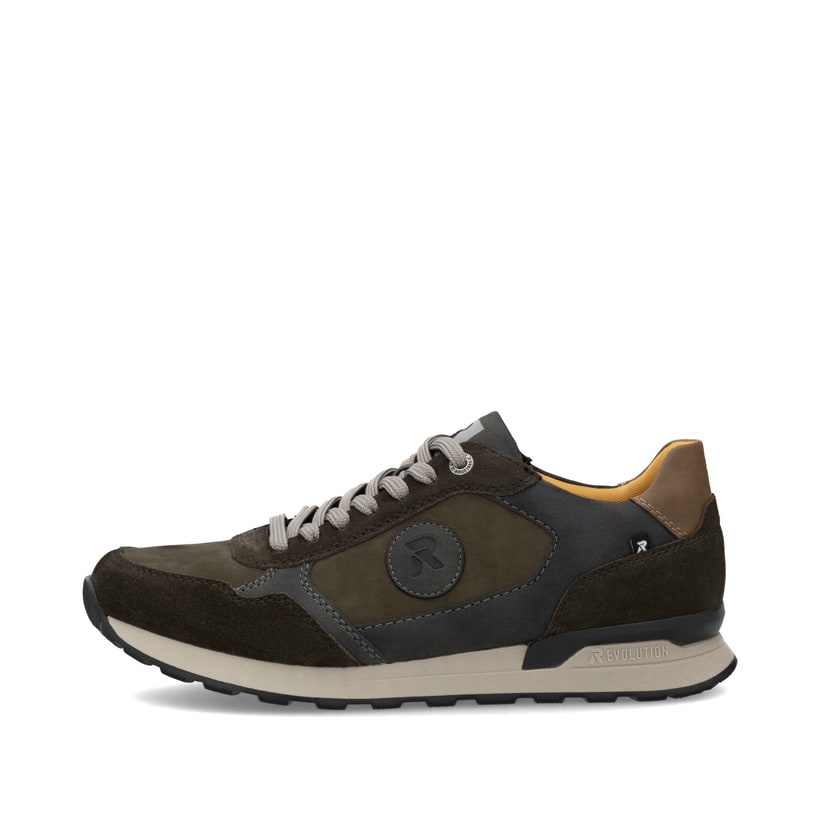 Rieker Artikelnummer U0305-45 Rieker Herren Sneaker Low carbongrau-schwarz
