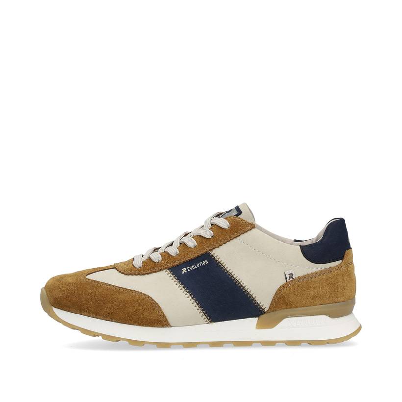 Rieker Artikelnummer U0306-60 Rieker Herren Sneaker Low Clay-beige Nougat-brown