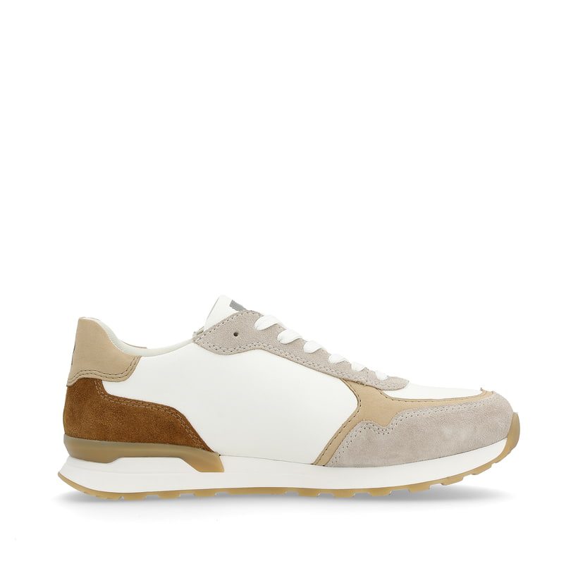 Rieker Artikelnummer U0307-80 Rieker Herren Sneaker Low Sand-beige Swan-white