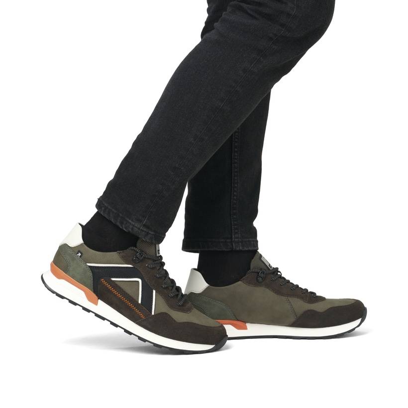 Rieker Artikelnummer U0310-54 Rieker Herren Sneaker Low Grünbraun-schwarz