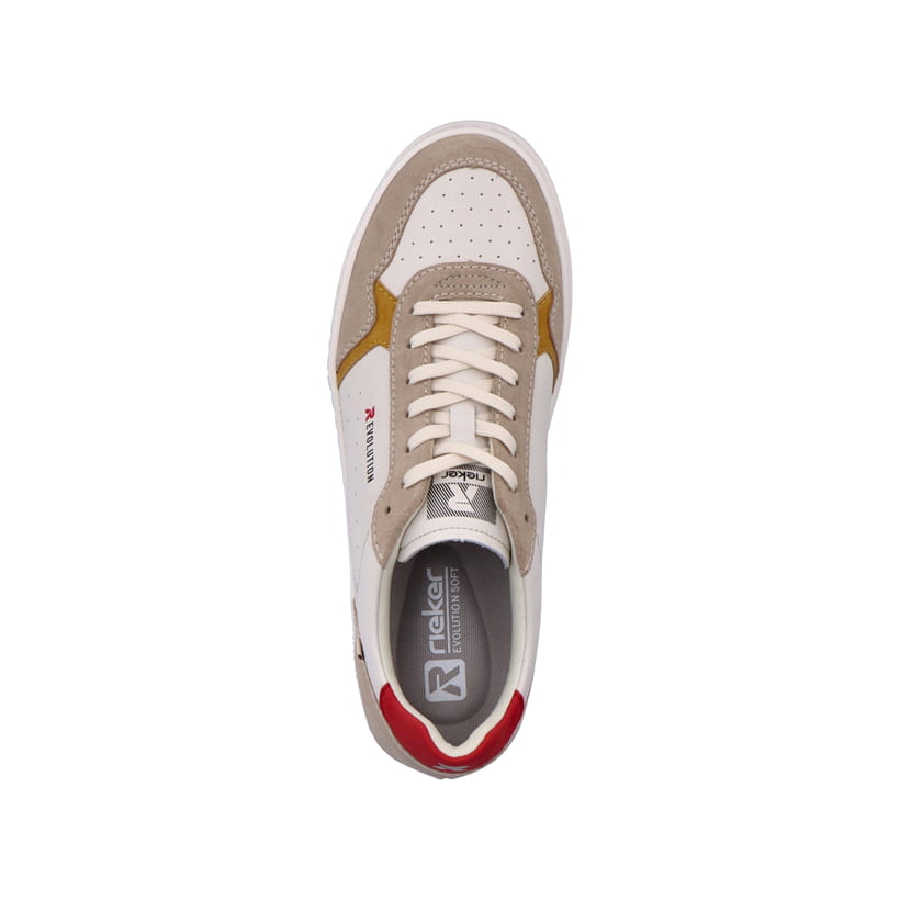 Rieker Artikelnummer U0401-80 Rieker Herren Sneaker Low Vanilla-white Clay-beige
