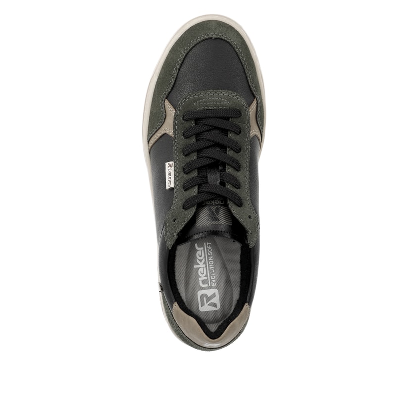 Rieker Artikelnummer U0403-01 Rieker Herren Sneaker Low Steel-black Forest-green