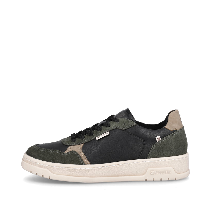 Rieker Artikelnummer U0403-01 Rieker Herren Sneaker Low Steel-black Forest-green