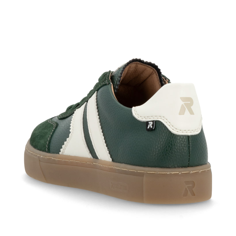Rieker Artikelnummer U0707-54 Rieker Herren Sneaker Low Waldgrün-weiß