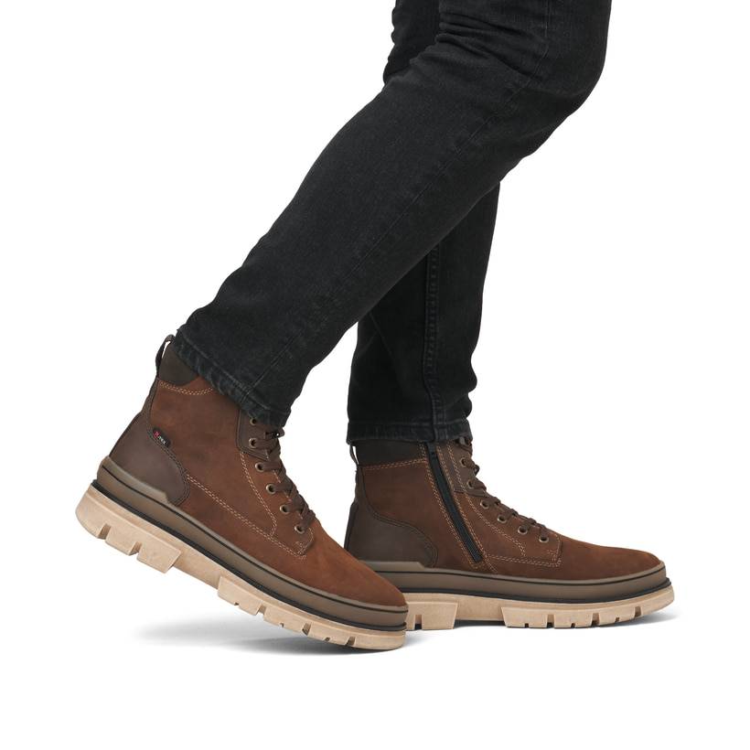Rieker Artikelnummer U1273-22 Rieker Herren Schnürstiefel Nussbraun