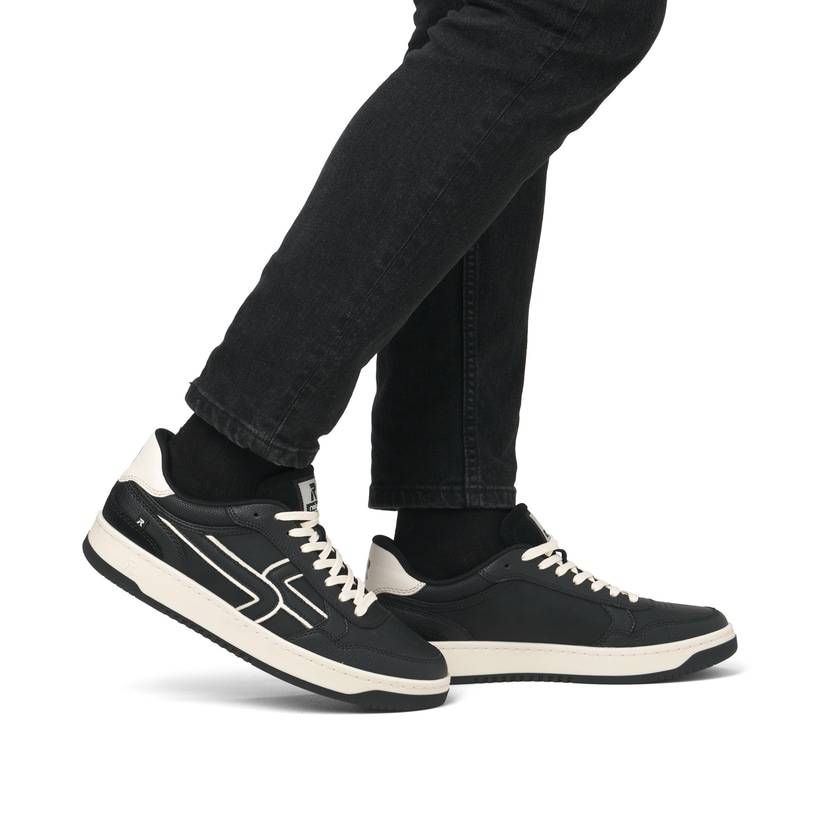 Rieker Artikelnummer U1900-00 Rieker Herren Sneaker Low Urbanschwarz-weiß