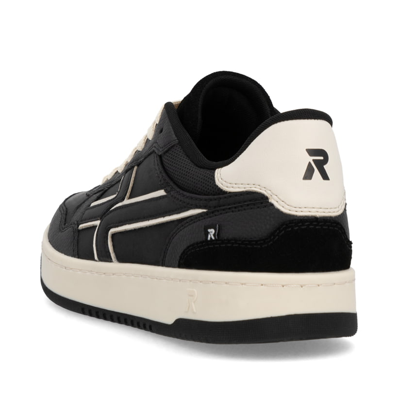 Rieker Artikelnummer U1900-00 Rieker Herren Sneaker Low Urbanschwarz-weiß