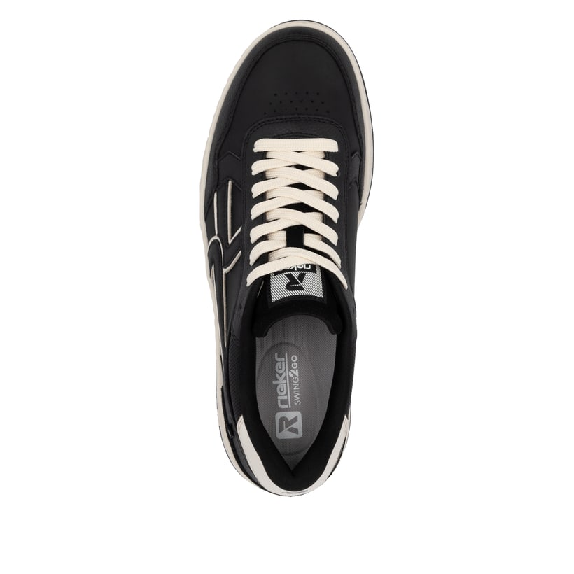 Rieker Artikelnummer U1900-00 Rieker Herren Sneaker Low Urbanschwarz-weiß
