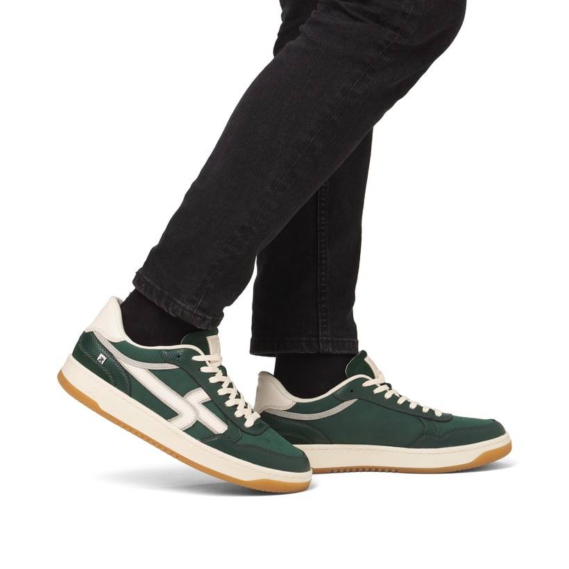 Rieker Artikelnummer U1900-54 Rieker Herren Sneaker Low Waldgrün-weiß