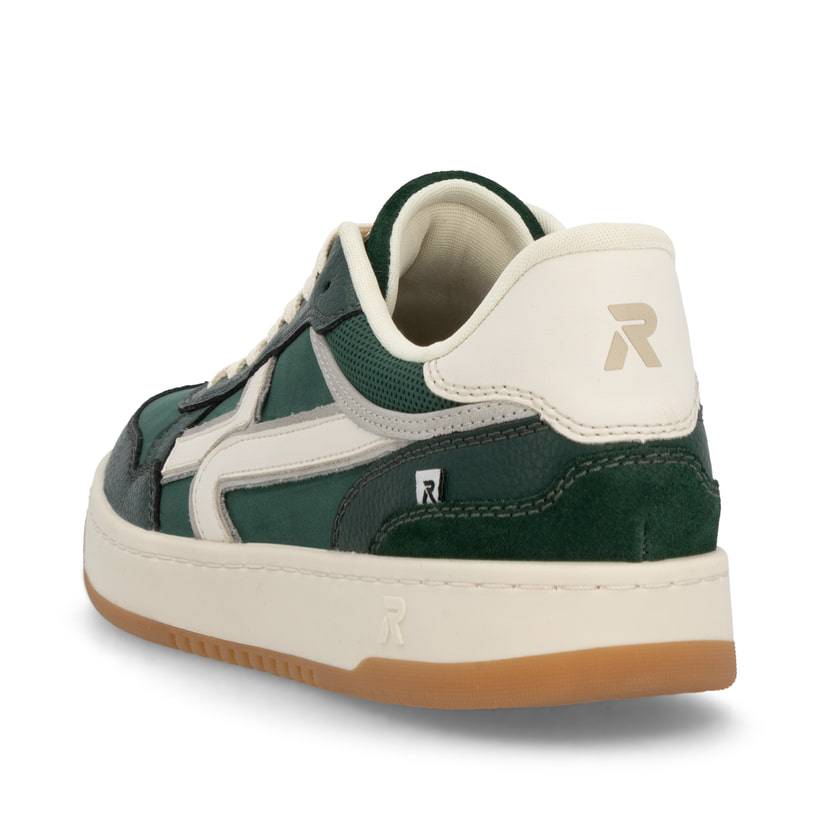 Rieker Artikelnummer U1900-54 Rieker Herren Sneaker Low Waldgrün-weiß