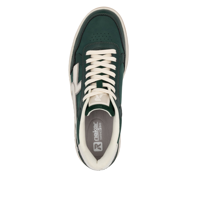 Rieker Artikelnummer U1900-54 Rieker Herren Sneaker Low Waldgrün-weiß