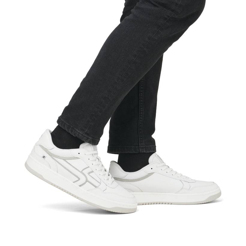 Rieker Artikelnummer U1900-80 Rieker Herren Sneaker Low Frostweiß-grau