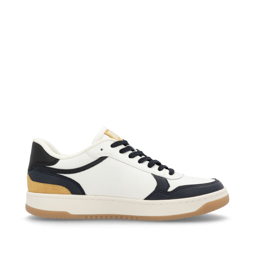 Rieker Artikelnummer U1900-81 Rieker Herren Sneaker Low Cremeweiß-schwarz