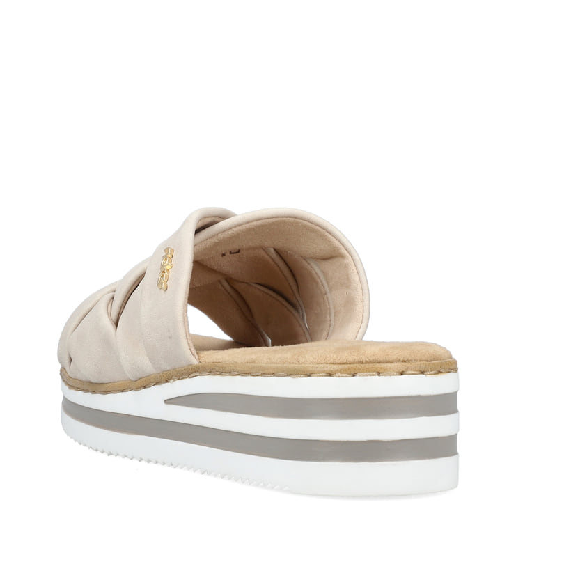 Rieker Artikelnummer V0208-60 Rieker Damen Pantoletten Hellbeige