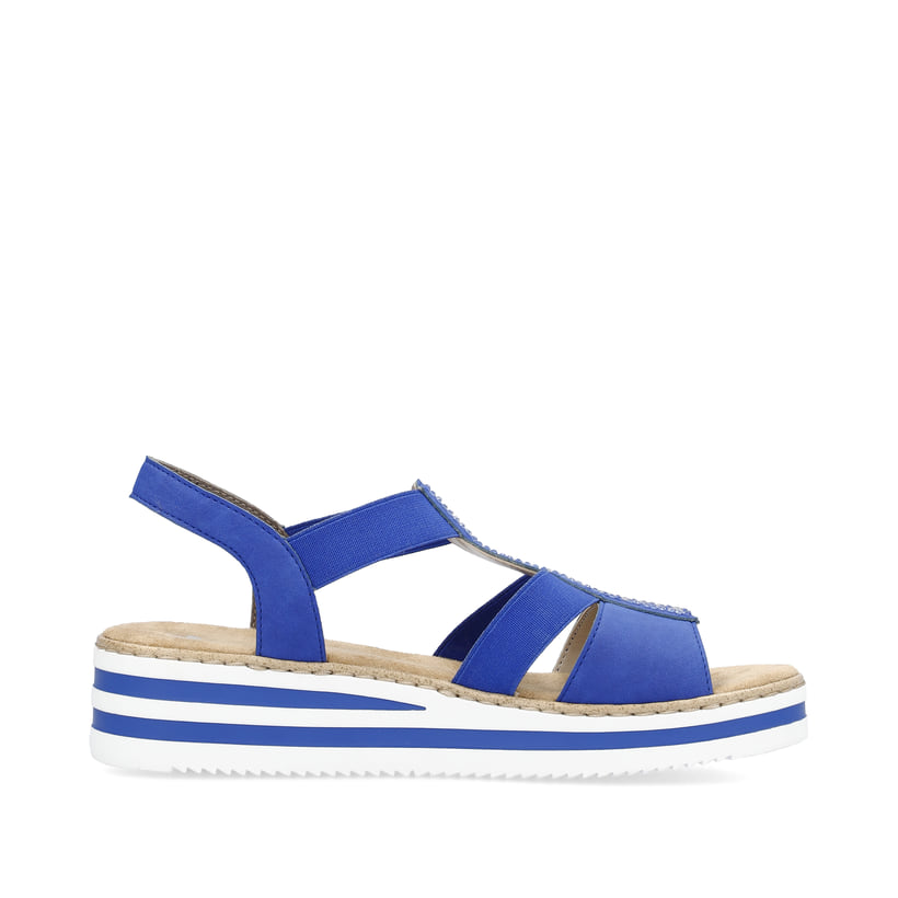 Rieker Artikelnummer V0209-14 Rieker Damen Keilsandaletten Königsblau