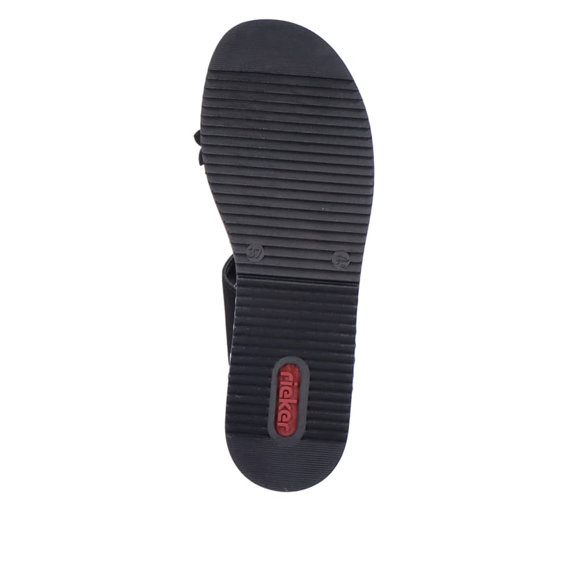 Rieker Artikelnummer V0228-01 Rieker Damen Pantoletten Graphitschwarz