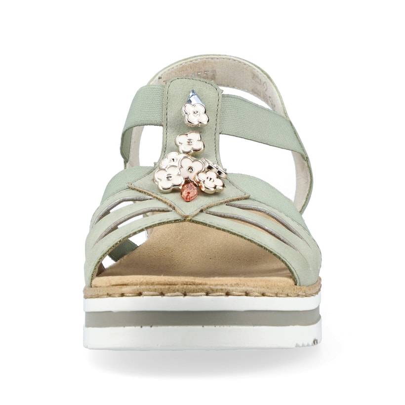 Rieker Artikelnummer V0245-52 Rieker Damen Keilsandaletten Mintgrün