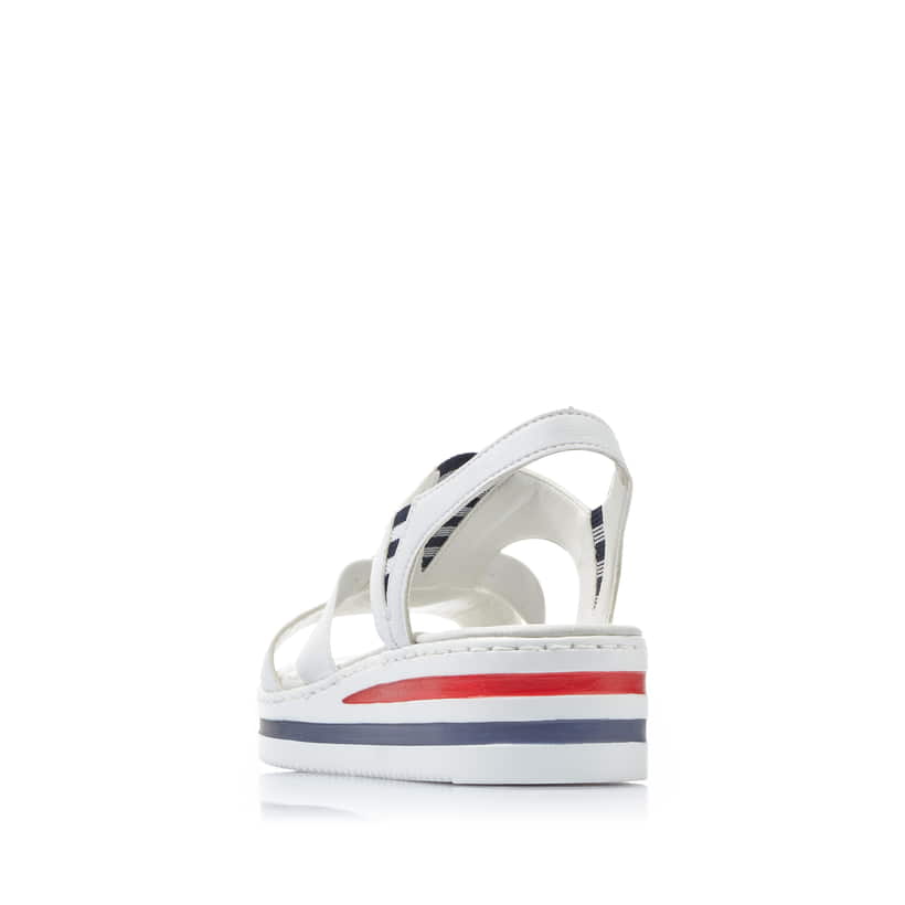 Rieker Artikelnummer V02Y5-80 Rieker Damen Keilsandaletten Perlweiß