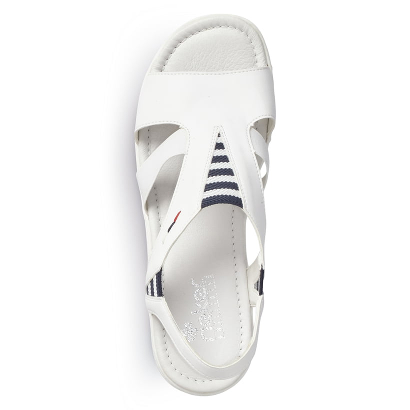 Rieker Artikelnummer V02Y5-80 Rieker Damen Keilsandaletten Perlweiß