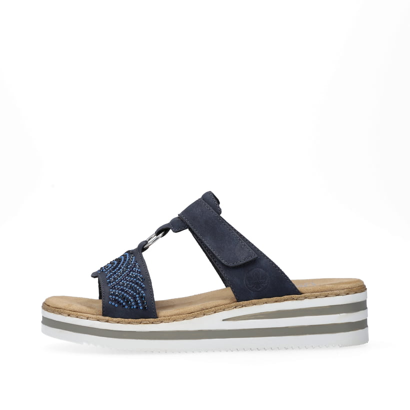 Rieker Artikelnummer V0620-14 Rieker Damen Pantoletten marineblau