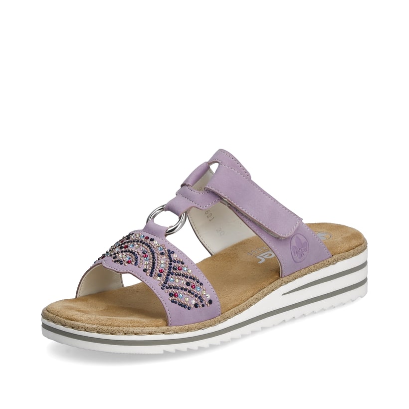 Rieker Artikelnummer V0621-30 Rieker Damen Pantoletten Fliederfaben