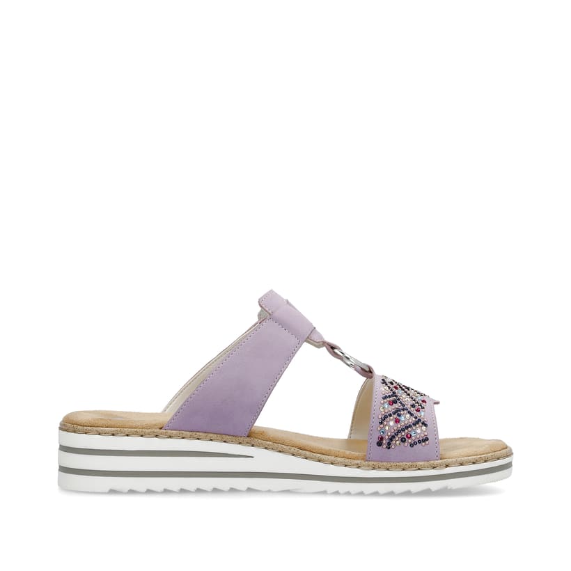 Rieker Artikelnummer V0621-30 Rieker Damen Pantoletten Fliederfaben