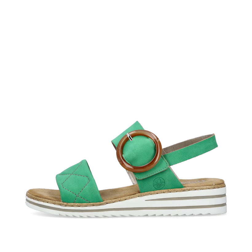Rieker Artikelnummer V0654-52 Rieker Damen Keilsandaletten laubgrün