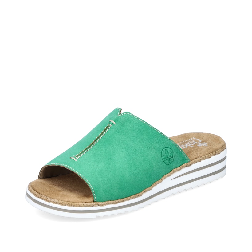 Rieker Artikelnummer V0673-52 Rieker Damen Pantoletten Grasgrün