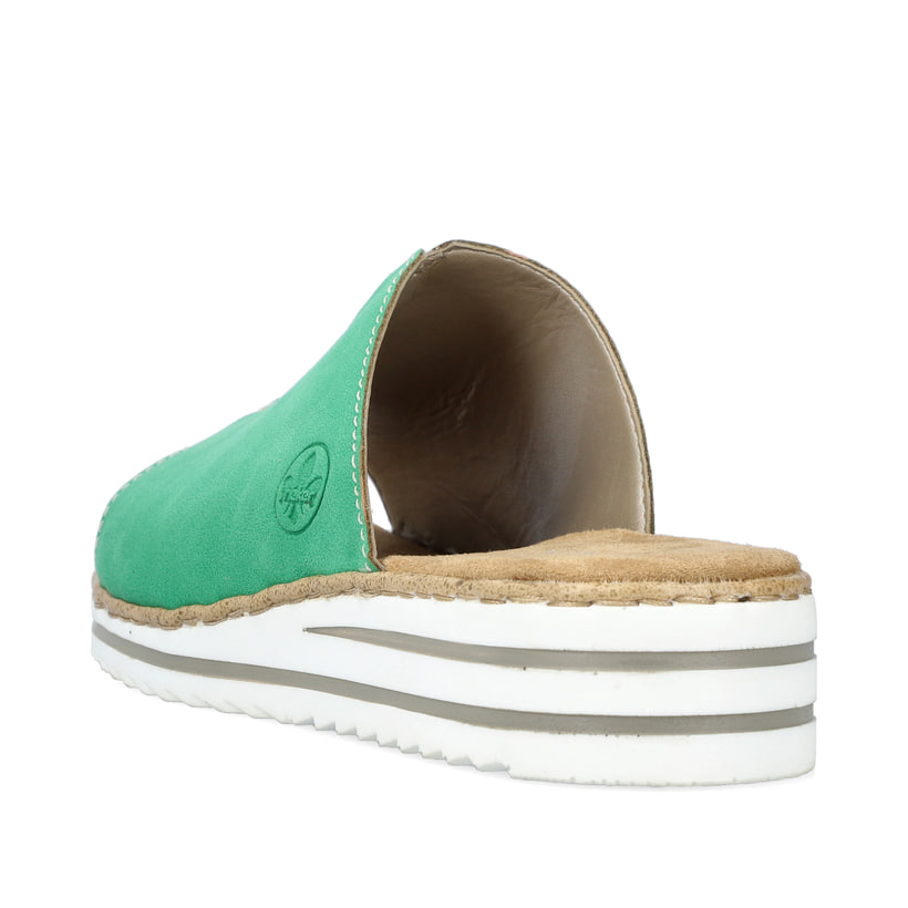 Rieker Artikelnummer V0673-52 Rieker Damen Pantoletten Grasgrün