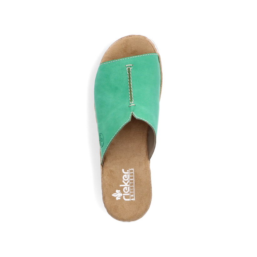 Rieker Artikelnummer V0673-52 Rieker Damen Pantoletten Grasgrün