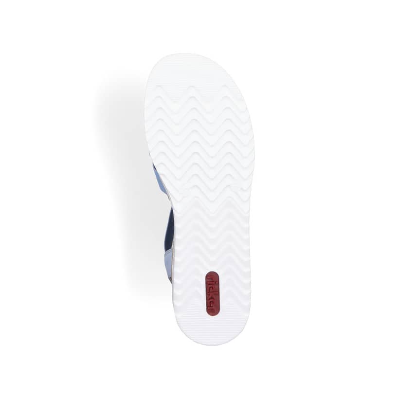 Rieker Artikelnummer V0687-10 Rieker Damen Keilsandaletten Himmelblau-hellbeige