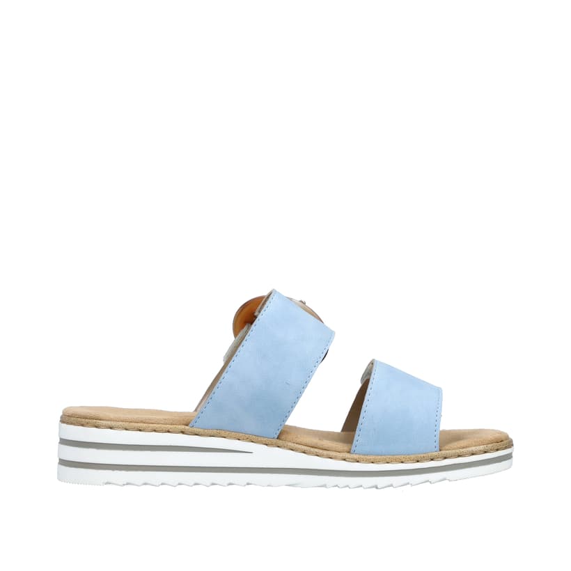Rieker Artikelnummer V0692-10 Rieker Damen Pantoletten Himmelblau