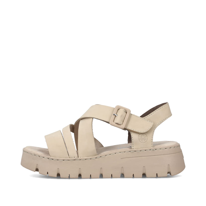 Rieker Artikelnummer V1063-60 Rieker Damen Riemchensandalen hellbeige