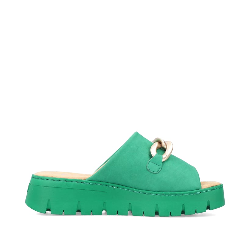 Rieker Artikelnummer V1088-52 Rieker Damen Pantoletten Grasgrün