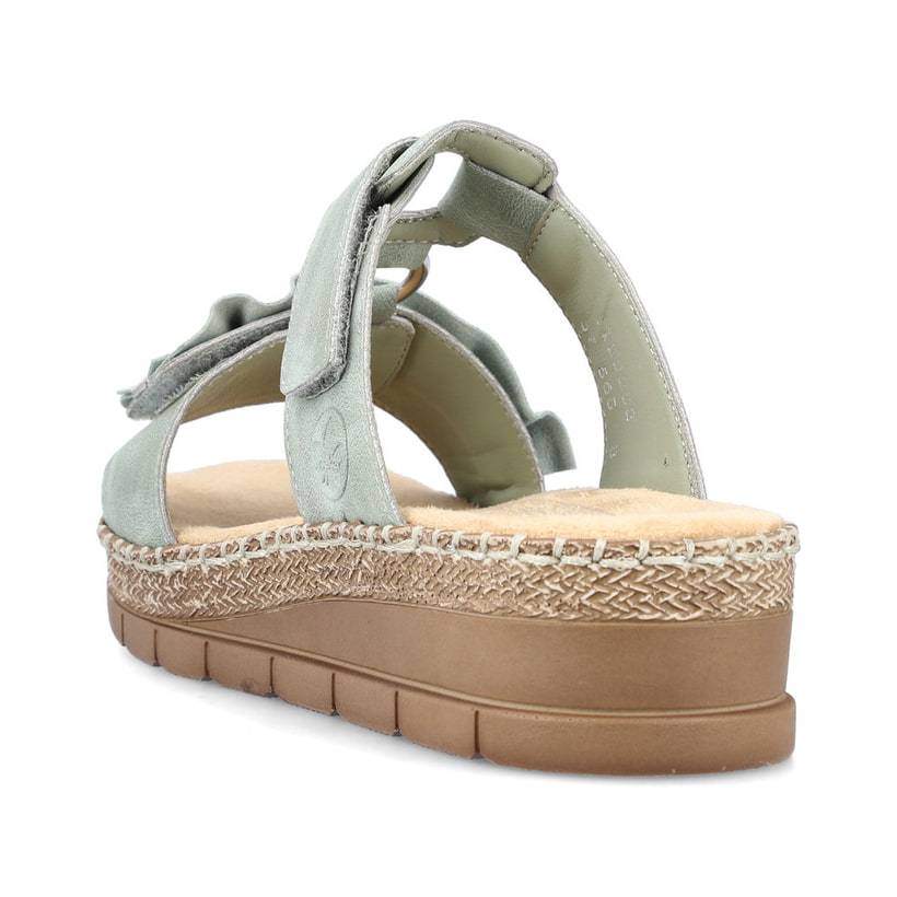 Rieker Artikelnummer V1222-52 Rieker Damen Pantoletten Mintgrün