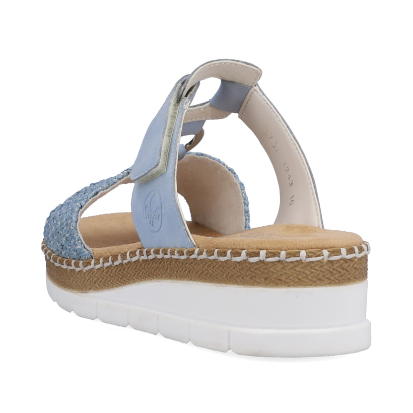 Rieker Artikelnummer V1243-10 Rieker Damen Pantoletten Hellblau