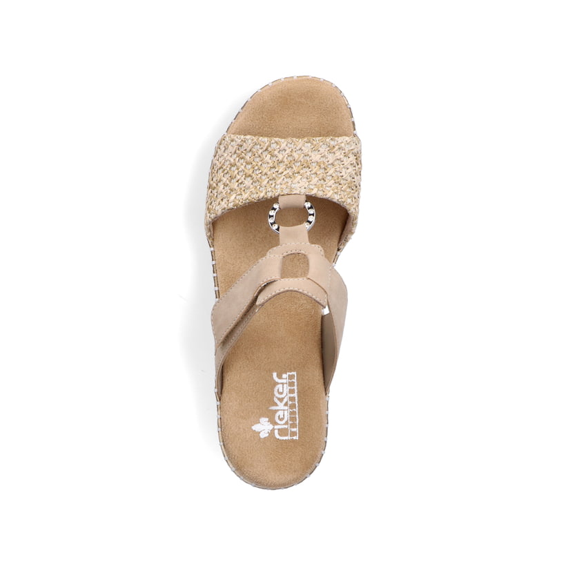 Rieker Artikelnummer V1243-60 Rieker Damen Pantoletten Sandbeige