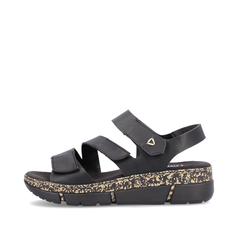 Rieker Artikelnummer V2301-00 Rieker Damen Riemchensandalen asphaltschwarz