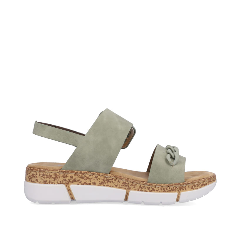 Rieker Artikelnummer V2350-52 Rieker Damen Riemchensandalen Mintgrün