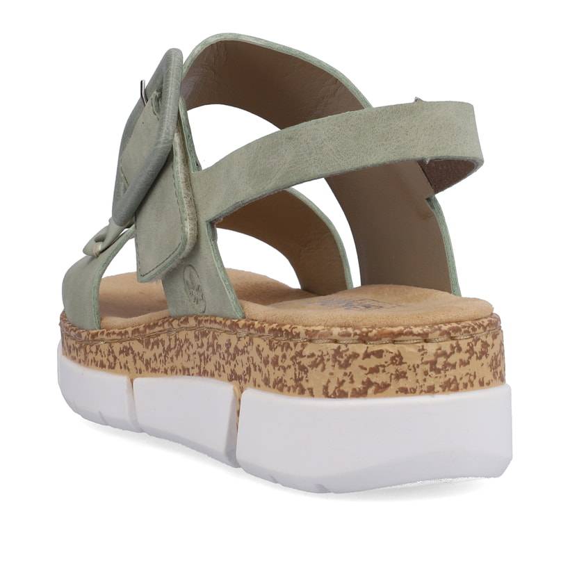 Rieker Artikelnummer V2350-52 Rieker Damen Riemchensandalen Mintgrün