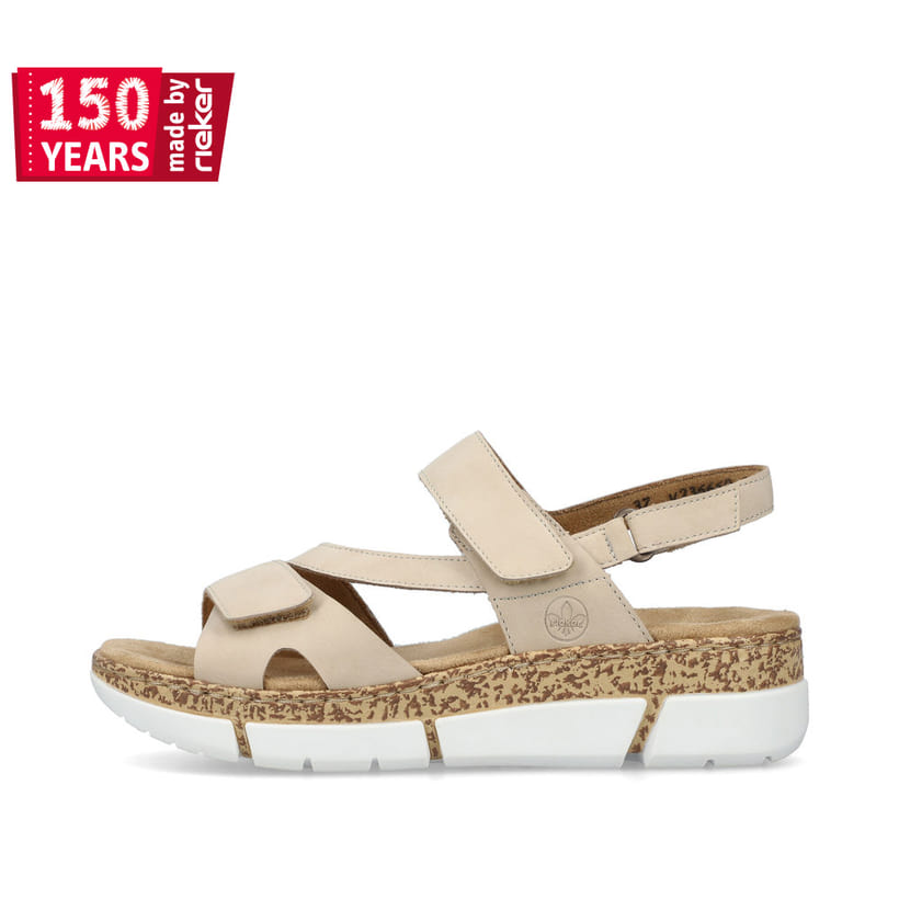 Rieker Artikelnummer V2366-60 Rieker Damen Riemchensandalen hellbeige