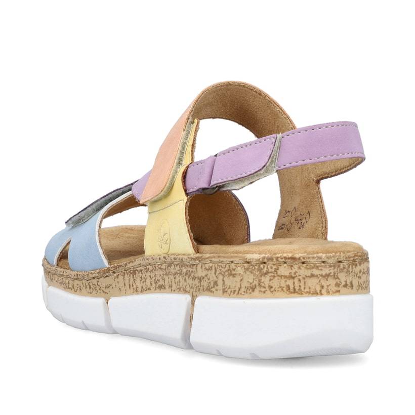Rieker Artikelnummer V2366-90 Rieker Damen Riemchensandalen Pastellbunt