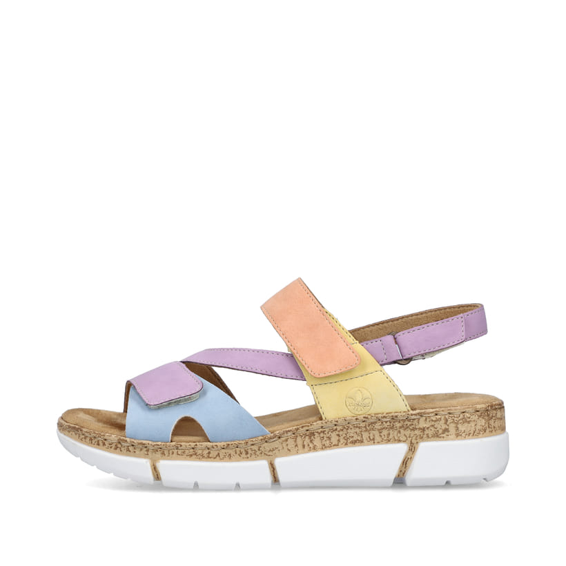 Rieker Artikelnummer V2366-90 Rieker Damen Riemchensandalen pastellbunt