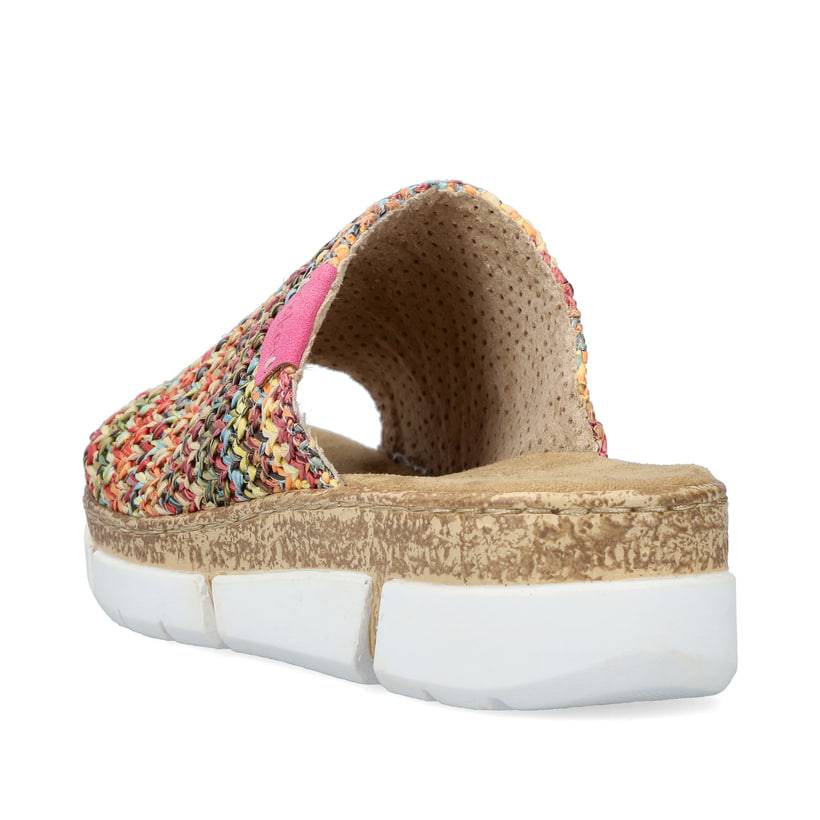 Rieker Artikelnummer V2369-90 Rieker Damen Pantoletten Multi-hellbraun