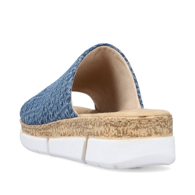 Rieker Artikelnummer V2377-14 Rieker Damen Pantoletten Schieferblau