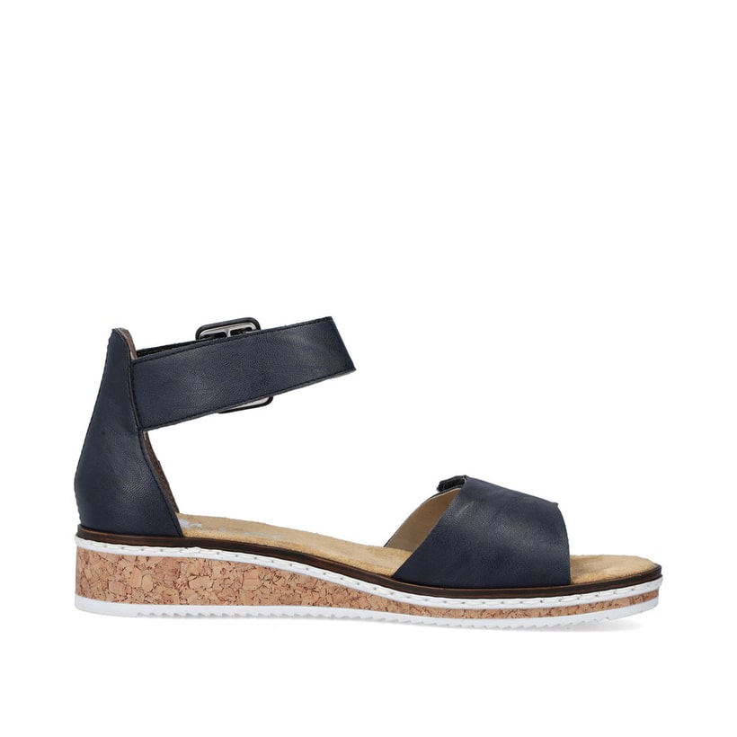 Rieker Artikelnummer V3650-14 Rieker Damen Keilsandaletten Marineblau