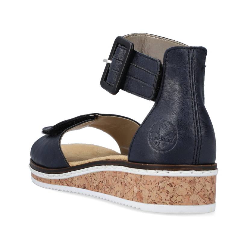 Rieker Artikelnummer V3650-14 Rieker Damen Keilsandaletten Marineblau