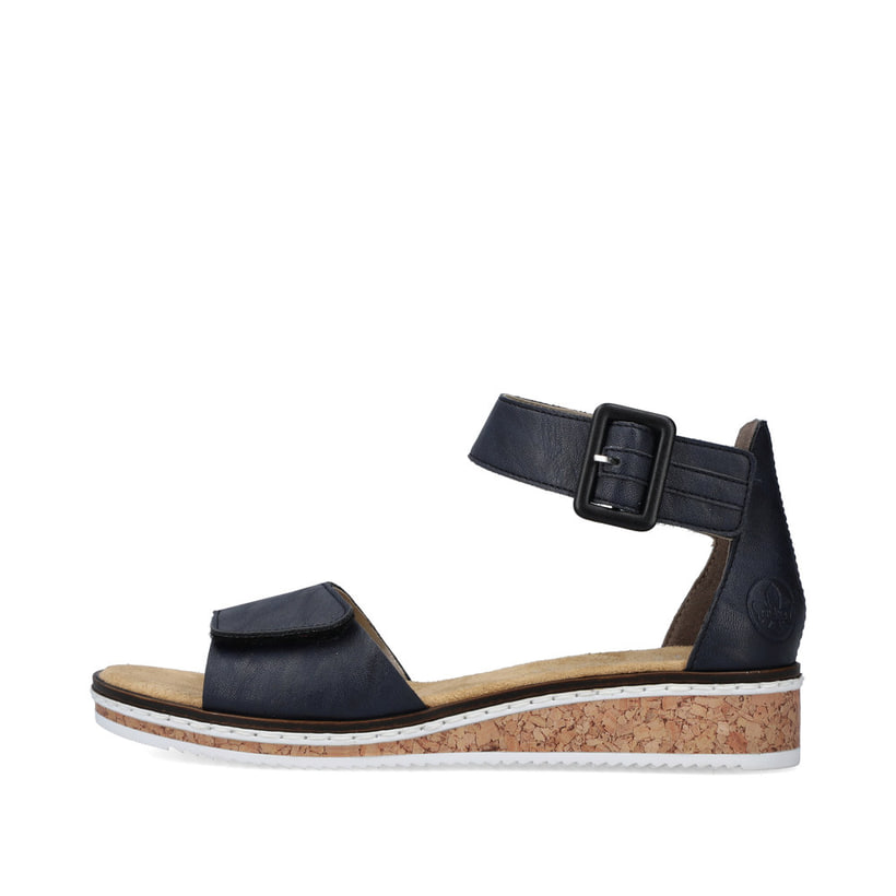 Rieker Artikelnummer V3650-14 Rieker Damen Keilsandaletten marineblau